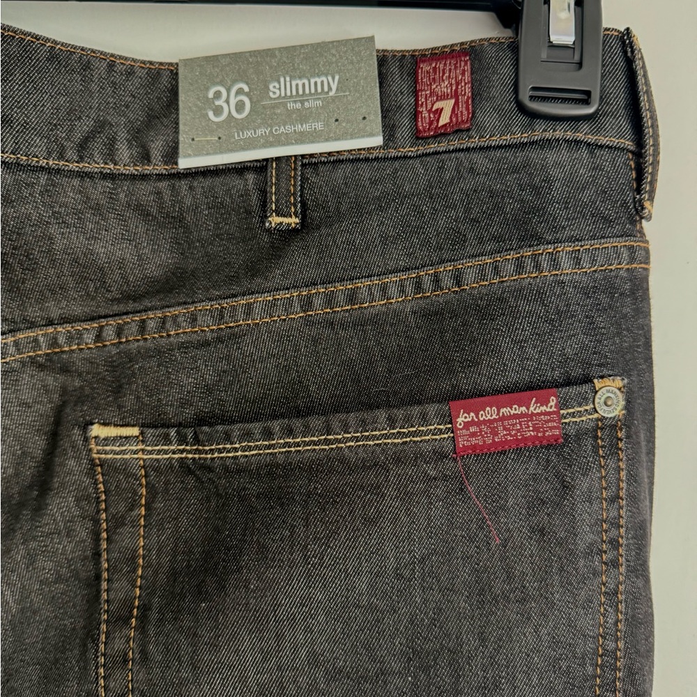 7 For All Mankind Men's Slimmy Jeans - black/gray
